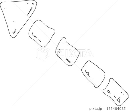 Set of arrow, hand drawn icons 125404085