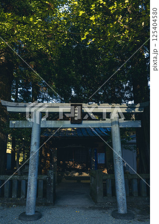 静寂と神秘を感じる箱根の山神神社の鳥居 静寂と神秘を感じる箱根の山神神社の鳥居 125404580
