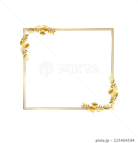 gold border Golden Border Warm Color Frameのイラスト素材 [125404594] - PIXTA