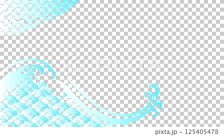 Cool and rough Japanese pattern frame 125405478