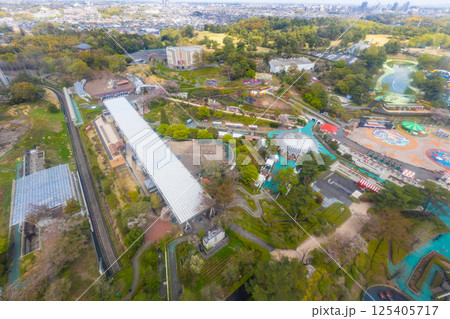 埼玉県所沢市の西武園ゆうえんちの展望塔からのさいたま市方面の風景 125405717