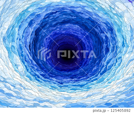 ブラックホールをイメージしたジオメトリック背景　岩 125405892