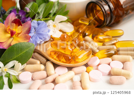 Fish oil vitamin with EPA and DHA,Alternative medicine herbal organic capsule with vitamin E omega 3. 125405968