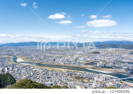 空と市街と長良川 空と市街と長良川 125406096