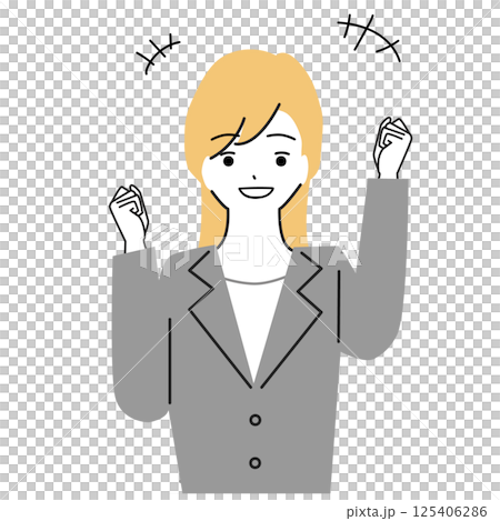 一名婦女的例證做膽量的衣服的擺在與微笑 125406286