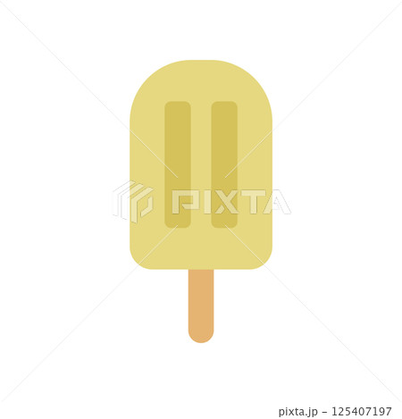 アイスキャンディのイラスト（オレンジ） 125407197