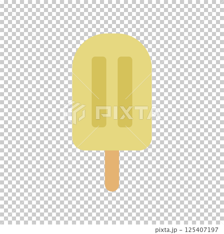アイスキャンディのイラスト（オレンジ） 125407197