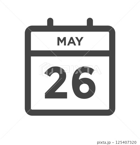 May 26 Calendar Day or Calender Date for Deadlines or Appointment 125407320