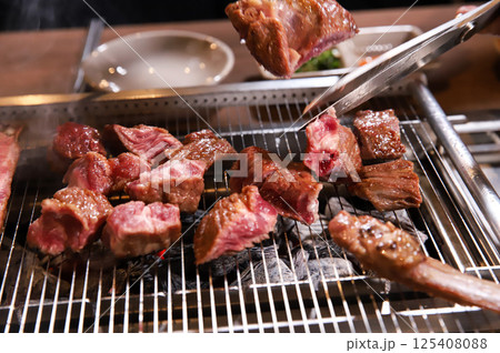 Chinese food. Grilled lamb ribs. Chinese food. Grilled lamb ribs. 125408088