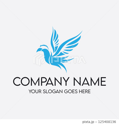 Creative image design of chirping birds. 125408136