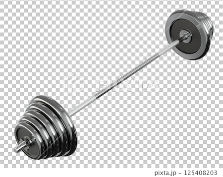 Cast Iron Black Adjustable Barbell, weightlifting gym equipment, side view Cast Iron Black Adjustable Barbell, weightlifting gym equipment, side view 125408203