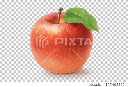 Apple illustration watercolor white background Apple illustration watercolor white background 125408362