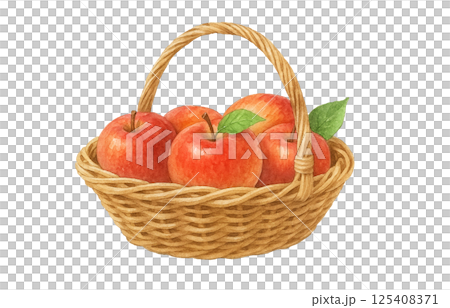 Apple illustration watercolor white background Apple illustration watercolor white background 125408371