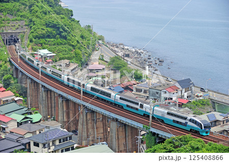 東海道本線　早川－根府川　JR東日本　251系　RE-3編成（大宮）　スーパービュー踊り子 125408866