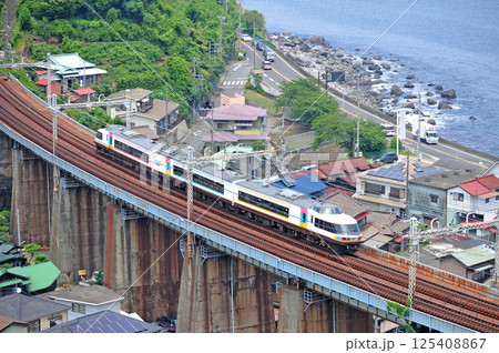 東海道本線　早川－根府川　JR東日本　485系　NO.DO.KA（新潟） 125408867