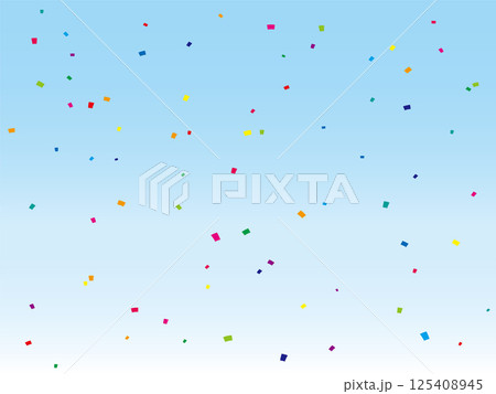 カラフルな紙吹雪 125408945