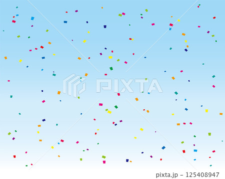 カラフルな大量の紙吹雪 125408947