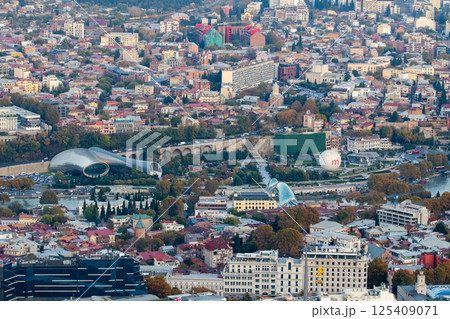 View on the capital city of Tbilisi from Mtatsminda park View on the capital city of Tbilisi from Mtatsminda park 125409071