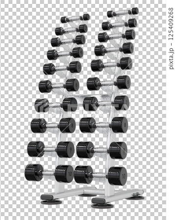 Gym Dumbbell rack, a stand for weightlifting gym equipment 125409268