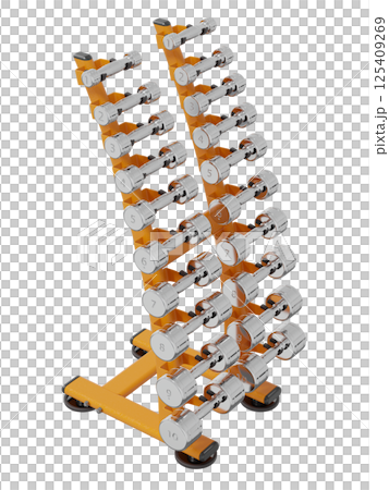 Gym Dumbbell rack, a stand for weightlifting gym equipment Gym Dumbbell rack, a stand for weightlifting gym equipment 125409269