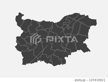 Vector map country Bulgaria divided on regions 125410021