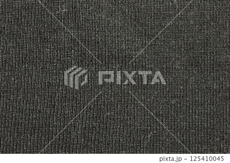 Realistic vector illustration of wool fabric texture and background, abstract black fabric background. 125410045