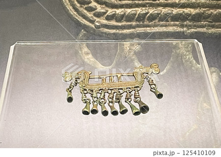 ancient Slavic jewelry of the 11th-13th century in the Yaroslavl Kremlin (museum reserve). Russia, Yaroslavl, December 1, 2024 125410109
