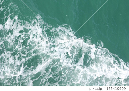 View of a stormy seascape of waves and the Black Sea View of a stormy seascape of waves and the Black Sea 125410499