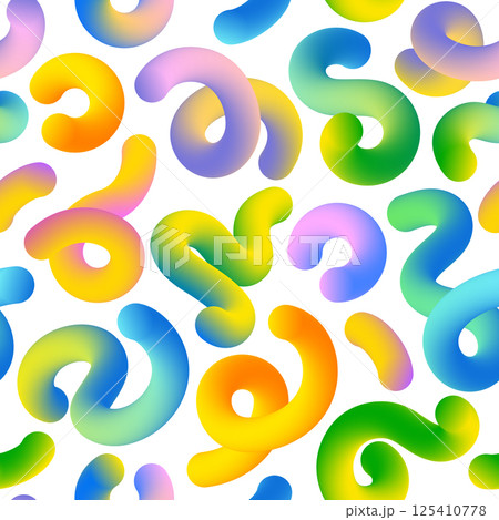 Seamless Pattern with abstract gradient shapes 125410778
