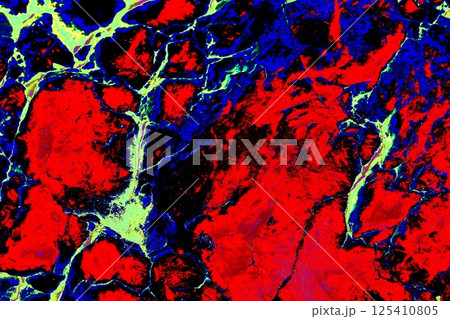 Raw surface of natural stone, textured surface background. Changed color scheme. 125410805