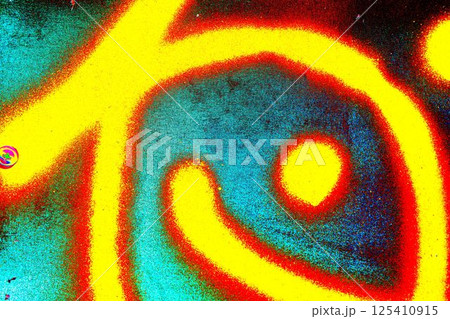 Spray paint on a steel plate. Abstract texture. Changed color scheme. Bright colorful background. Spray paint on a steel plate. Abstract texture. Changed color scheme. Bright colorful background. 125410915