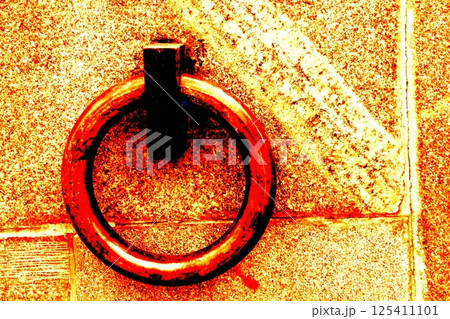 The metal ring in the granite wall symbolizes the chains of unfreedom. Changed color scheme. 125411101
