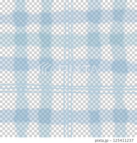 Light Blue Plaid Tartan Gingham Check Hand Drawn Background Pattern Overlay 125411237