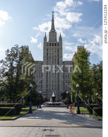 Russia. Moscow. August 18, 2022. The building the Skyscraper at Kudrinskaya Square 125412284