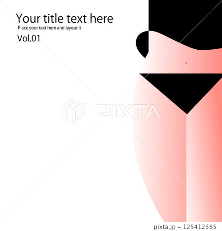 女性的なコンテンツのシンプルな表紙デザイン-01 女性的なコンテンツのシンプルな表紙デザイン-01 125412385