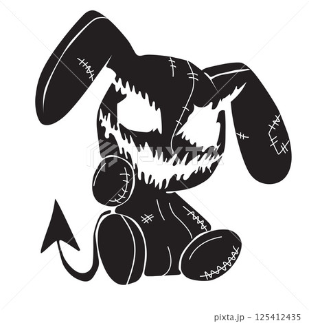 horror rabbit halloween theme 125412435