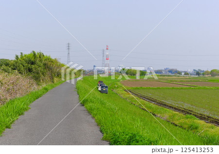 千葉県柏市大津川沿いの風景2025年4月 125413253