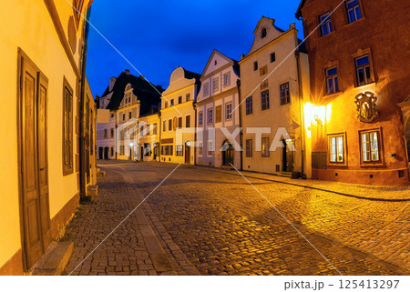 Historic street in Cesky Krumlov, Czech Republic Historic street in Cesky Krumlov, Czech Republic 125413297