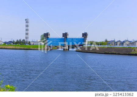 東京都葛飾区新大場川水門2025年4月 東京都葛飾区新大場川水門2025年4月 125413362