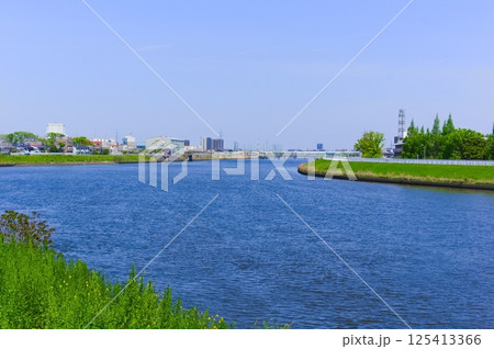 東京都足立区中川沿いの風景2025年4月 東京都足立区中川沿いの風景2025年4月 125413366