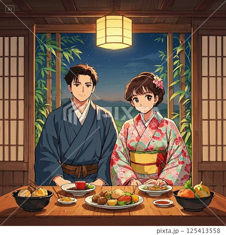 山里旅館にて夕食中。 山里旅館にて夕食中。 125413558