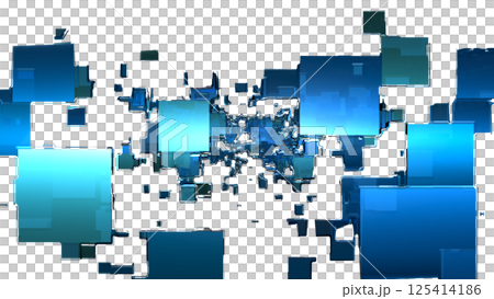 サイバー空間的なアルファ背景画像（動画もあります） 125414186