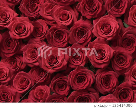 父の日の赤いバラの花束 125414390
