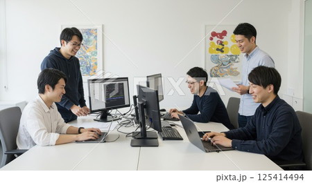 日本人ITサポートチームai生成画像) 日本人ITサポートチームai生成画像) 125414494