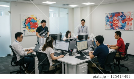 日本人ITサポートチームai生成画像) 日本人ITサポートチームai生成画像) 125414495