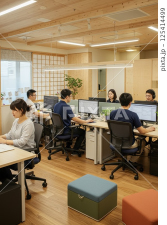 日本人ITサポートチームai生成画像) 日本人ITサポートチームai生成画像) 125414499