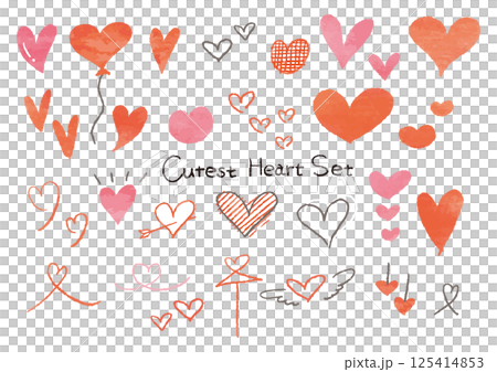 簡單可愛的心形套裝 125414853