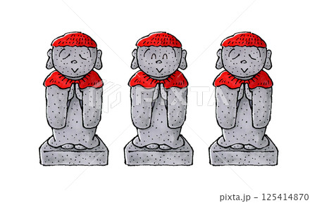 お地蔵さん3体 125414870