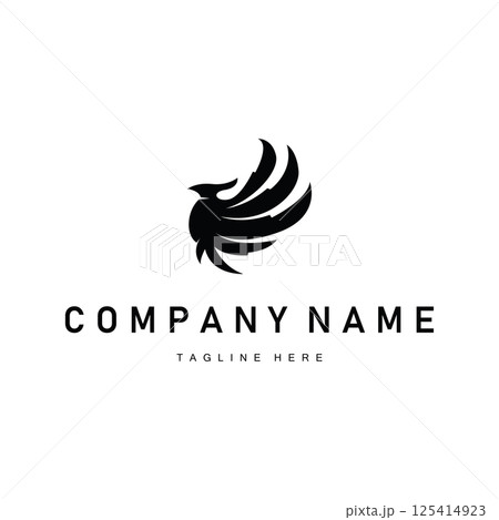 wing logo black silhouette design minimalist animal wings with simple black concept for business symbol or product brand template wing logo black silhouette design minimalist animal wings with simple black concept for business symbol or product brand template 125414923
