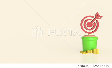 The Red target in green plant for Business concept 3d Rendering. The Red target in green plant for Business concept 3d Rendering. 125415559